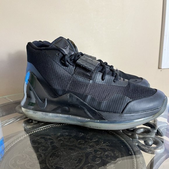 Nike Air Force Max Black Anthracite AR0974-003 Basketball Shoes Sneakers Men 8.5 - Picture 4 of 9